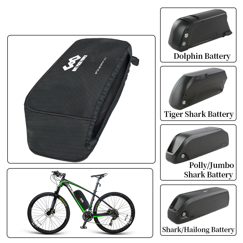 Water Proof cover for Ebike Battery Dust Proof Anti mud Cover Bag for Hailong Tiger Shark Dolphin Jumbo Style Lithium Batteries Factory Custom